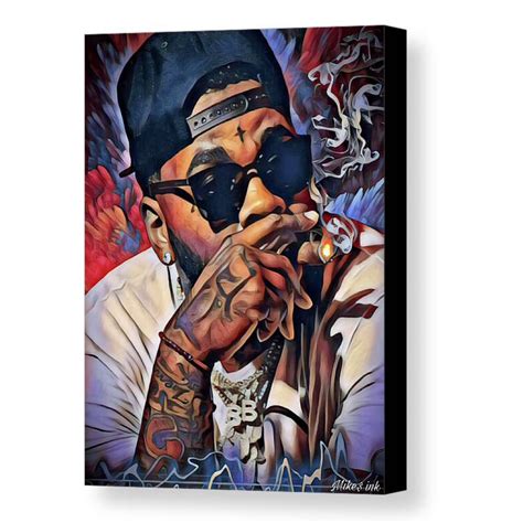 Kevin Gates Inspired Art Print 1 5 Inch Stretched Or Rolled Etsy