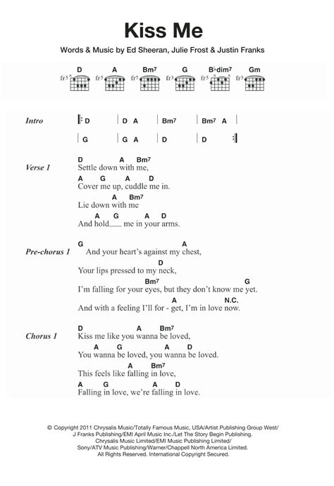 Kiss Me Guitar Chords