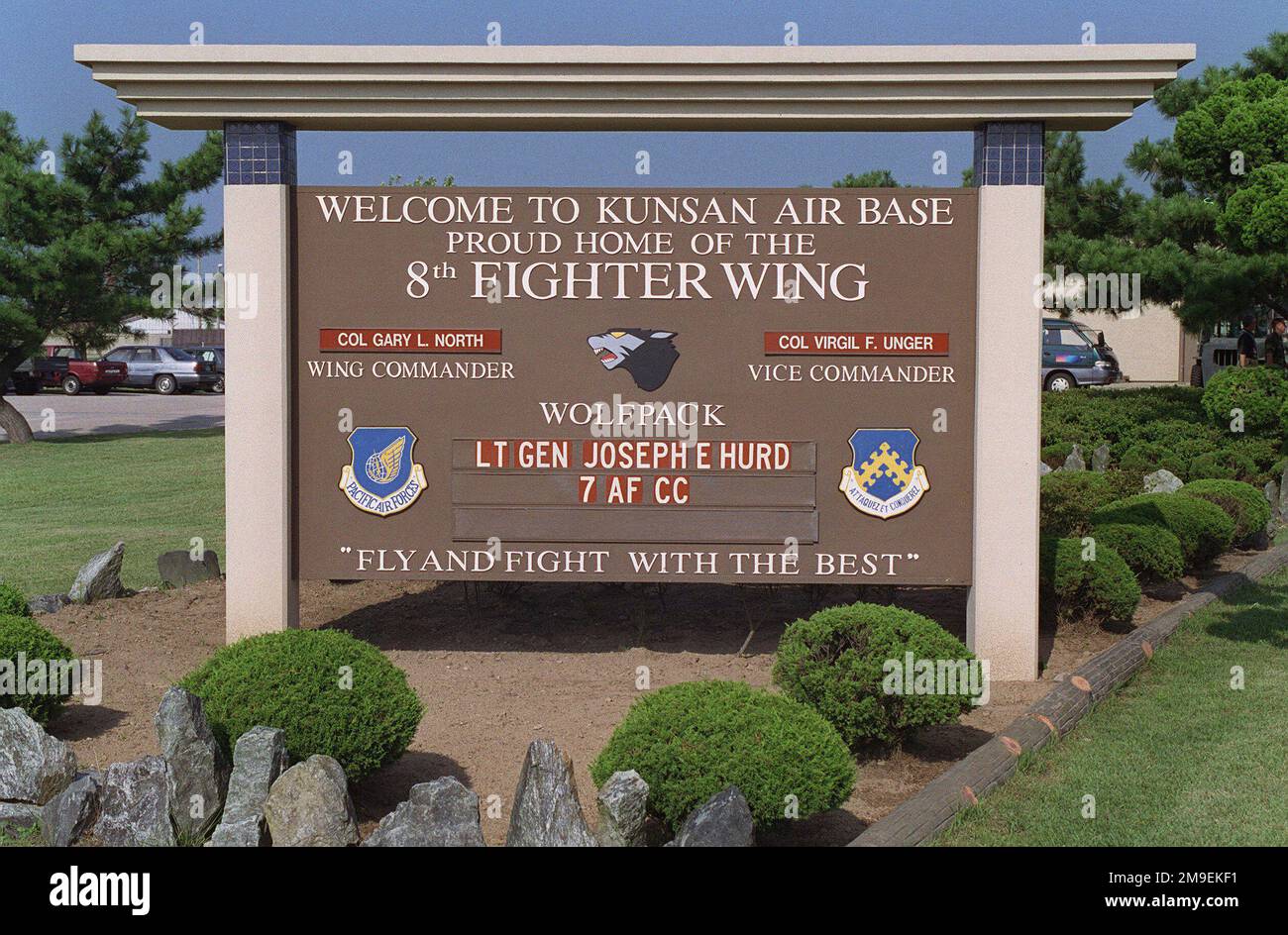 Kunsan Air Base Main Gate Welcoming Sign Base Kunsan Air Base Country