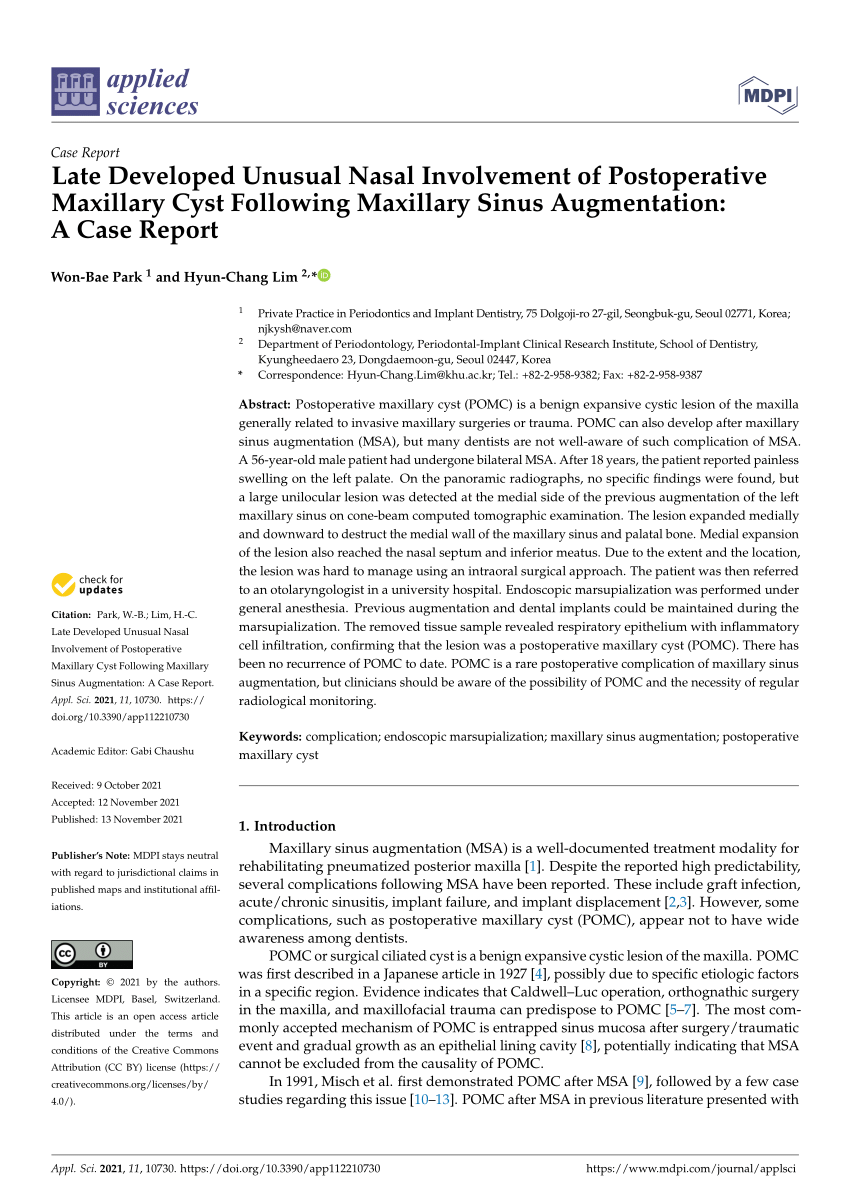 Late Developed Unusual Nasal Involvement Of Postoperative Maxillary