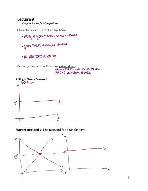 Lecture 9 Perfect Competition Lecture 9 Chapter 8 Perfect