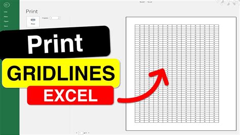 Make Gridlines In Excel Appear In Print Youtube