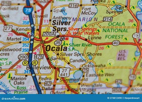 Map Image Of Ocala Florida Editorial Image Image Of Forest 274812490