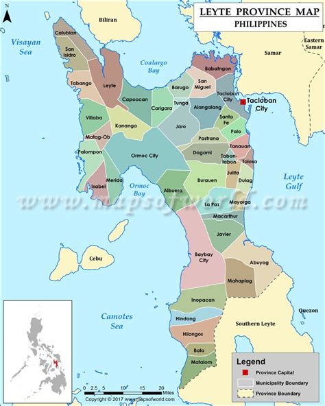 Map Of Leyte Province Philippines