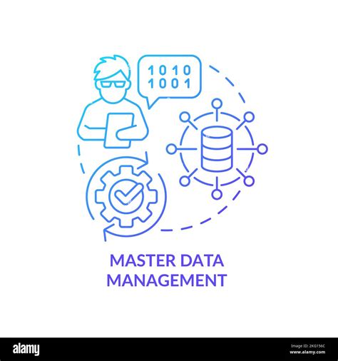 Master Database Management Blue Gradient Concept Vector Image