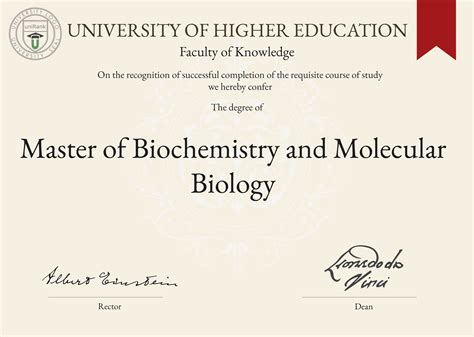 Master Of Biochemistry And Molecular Biology Msc In Biochemistry And