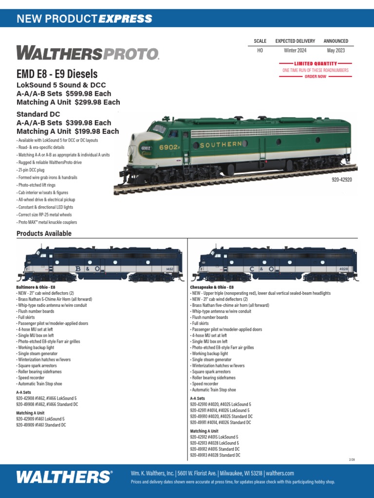 May 2023 Walthers New Product Announcement Pdf Pdf