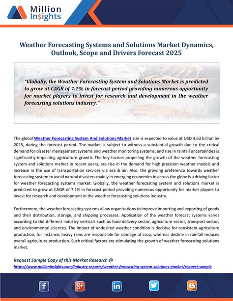 Million Insight Weather Forecasting Systems And Solutions Market