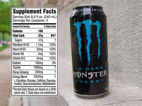 Monster Energy Drink Nutrition Label Klimtek