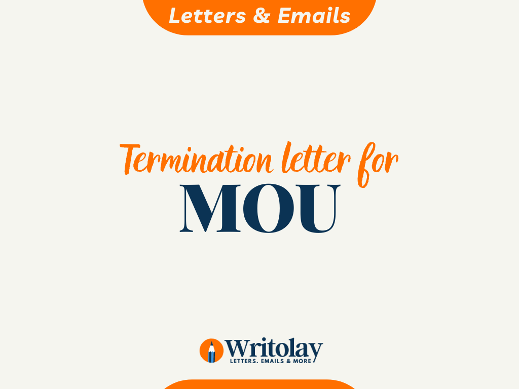 Mou Termination Letter Template