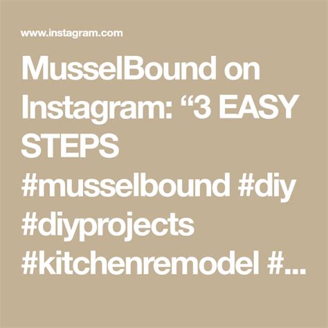 Musselbound On Instagram 3 Easy Steps Musselbound Diy Diyprojects