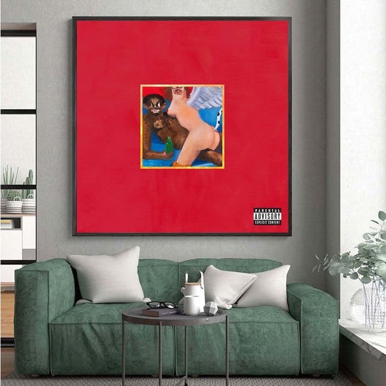 My Beautiful Dark Twisted Fantasy Album Cover Etsy