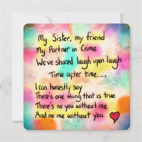 My Sister Card Zazzle Com