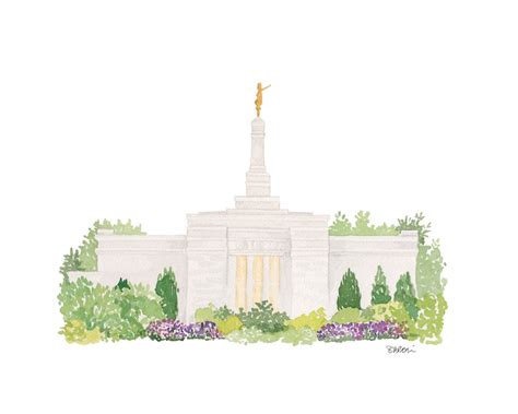 Nashville Lds Temple Watercolor Digital Download Etsy