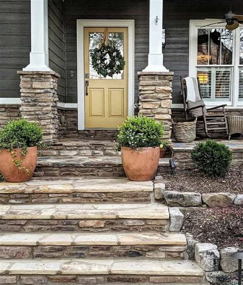 Natural Stone Front Steps Ideas Soul Amp Lane