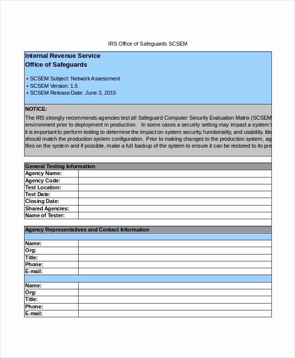 Network Assessment Template 6 Free Excel Pdf Documents Download