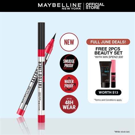 New Maybelline Tattoo Liner 48H Liquid Pen Waterproof Eyeliner