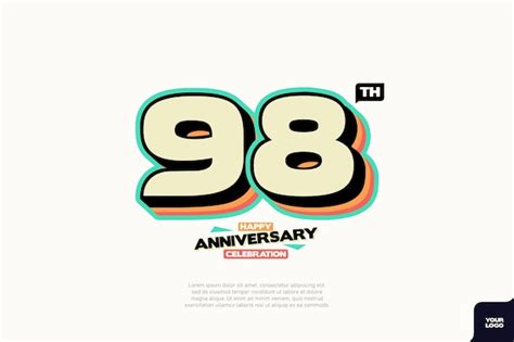 Nummer 98 Logo Icon Design 98 Geburtstag Logo Nummer Jubil Um 98