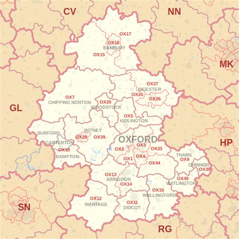 Oxford Postcode Information List Of Postal Codes Postcodearea Co Uk