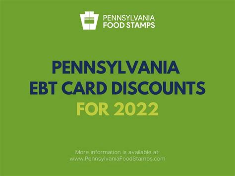 Pa Ebt Card Discounts For 2022 Pennsylvania Food Stamps