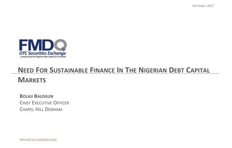 Pdf Eed For Sustainable Finance In The Nigerian Ebt Apital Brics