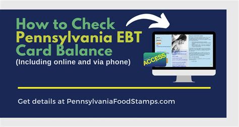 Pennsylvania Ebt Balance And Login Pennsylvania Food Stamps