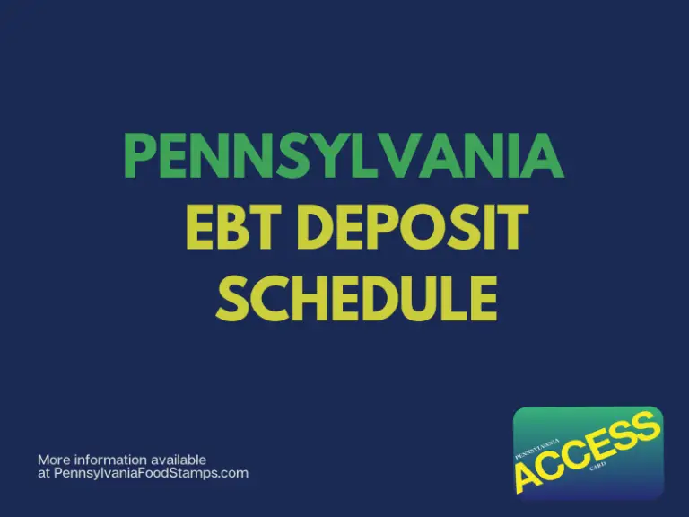 Pennsylvania Ebt Deposit Schedule For 2022 Pennsylvania Food Stamps