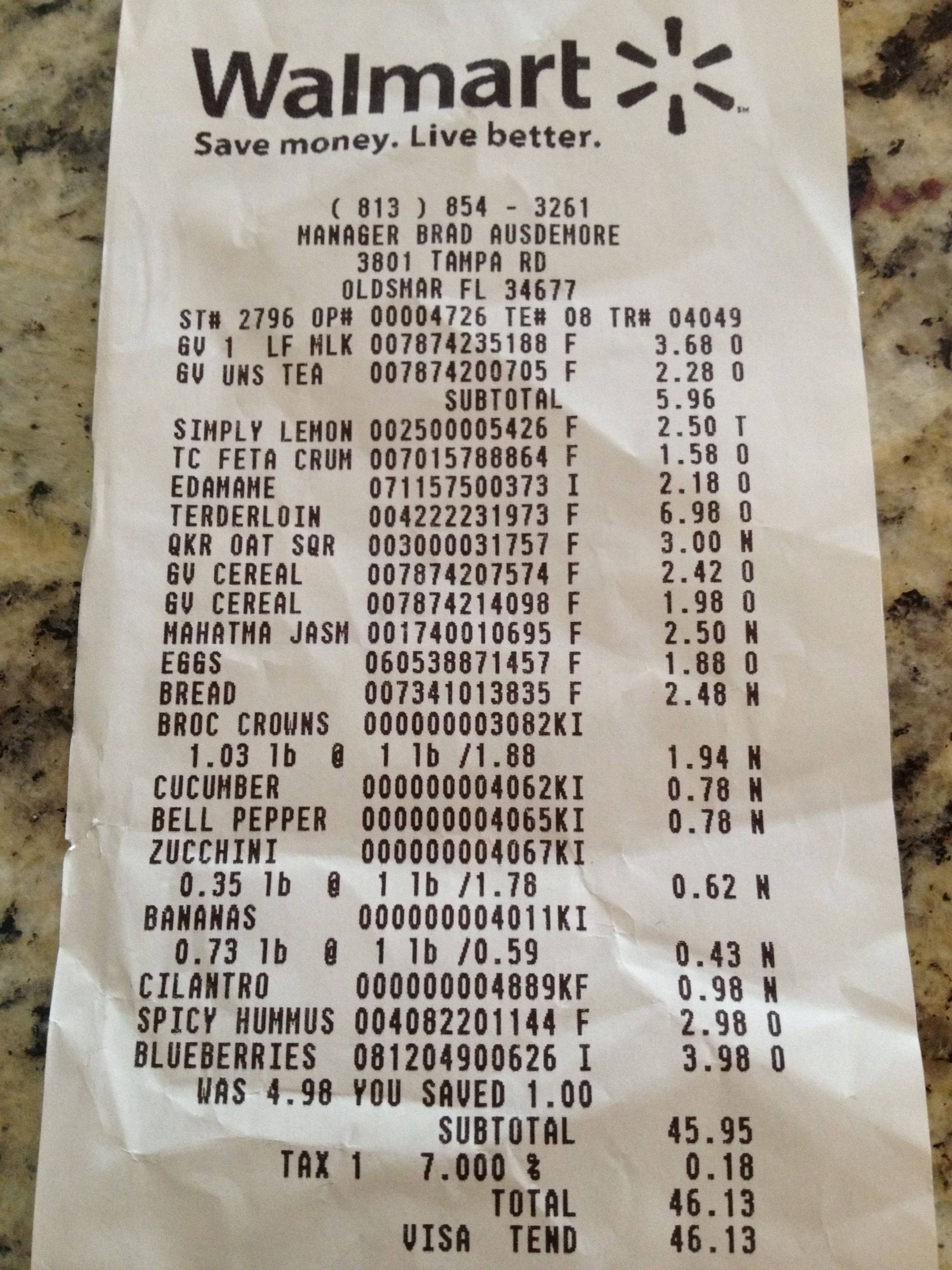 Perfect Grocery Receipt For Comparison Shopping All Healthy Stuff