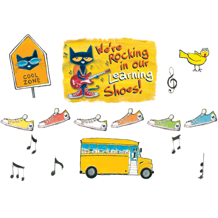 Pete The Cat We Re Rocking In Our Learning Shoes Bulletin Board