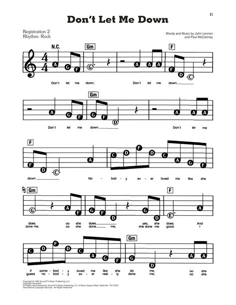 Play Official Version Of Don T Let Me Down Sheet Music By The Beatles For Piano Vocals Musescore Com