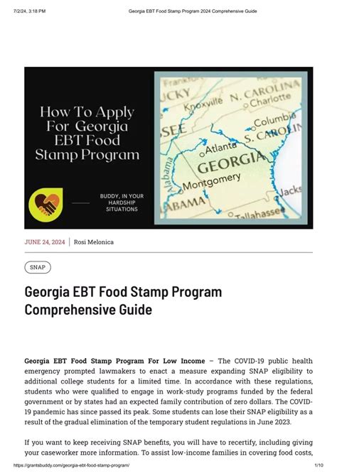 Ppt Georgia Ebt Food Stamp Program 2024 Comprehensive Guide