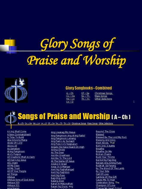 Ppt Glory Song Book Pdfslide Net