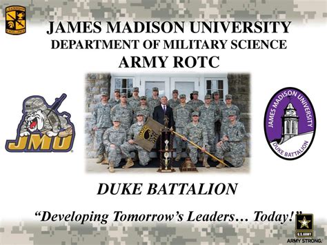 Ppt James Madison University Department Of Military Science Army Rotc