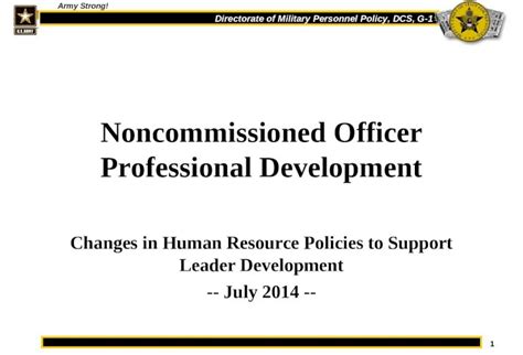 Ppt Noncommissioned Officer Professional Development Dokumen Tips