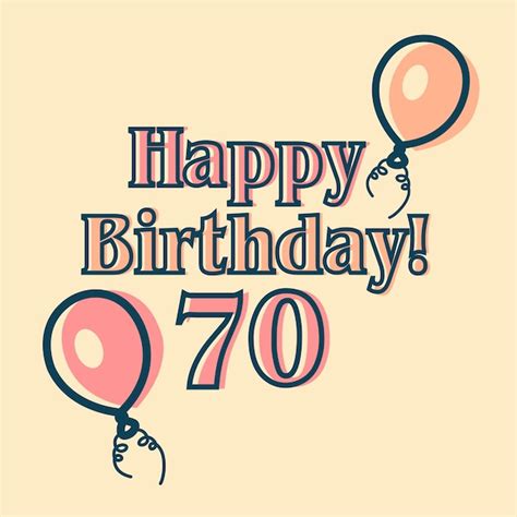 Premium Vector Happy 70Th Birthday Typographic Vector Design For