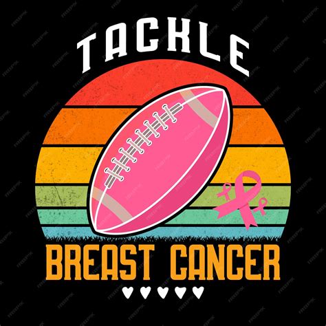 Premium Vector Tackle Breast Cancer Football Pink Shirt Design