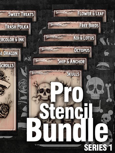 Pro Stencil Bundle Series 1 Tattoo Pro Stencils