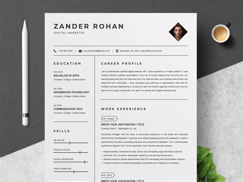 Professional Resume Template For Admin Roles Clean And Modern Cv For