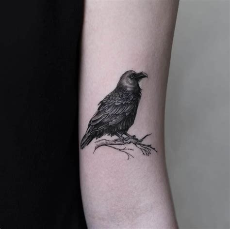 Raven Small Tattoo