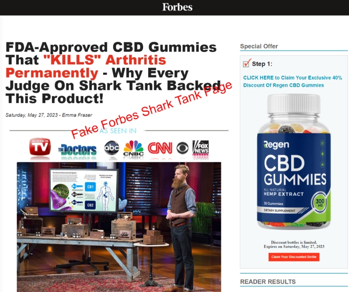 Regen Cbd Gummies Shark Tank Forbes Page Scam Legit