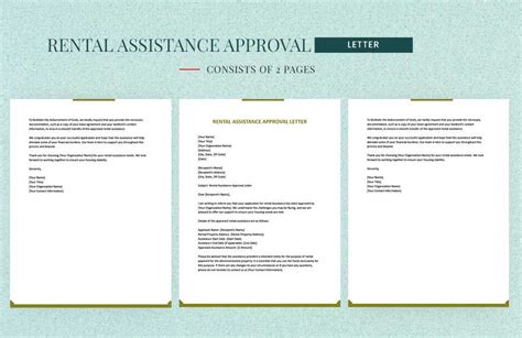 Rental Assistance Approval Letter Lettering Lettering Download One