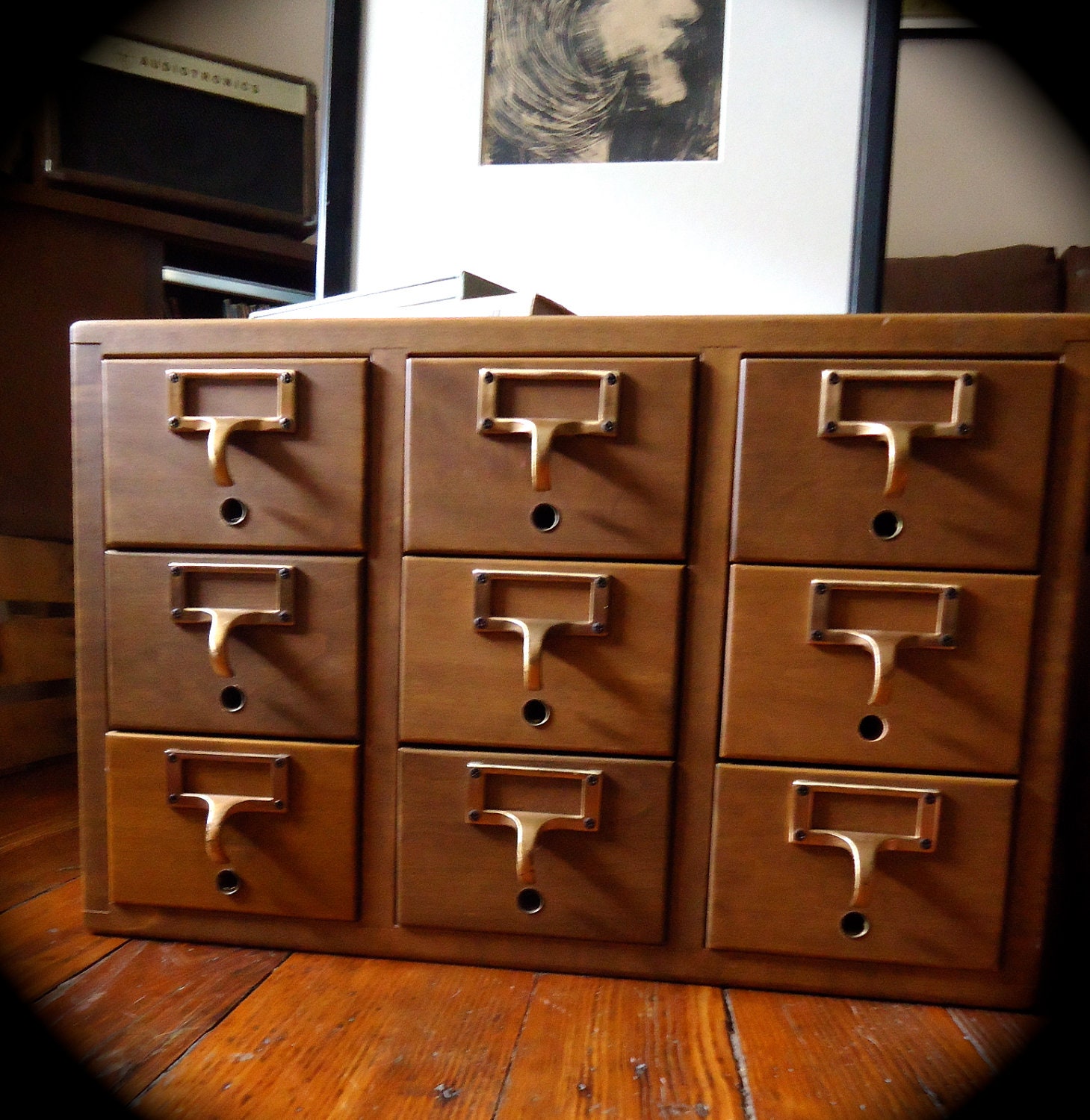 Reserved Listing Vintage Library Card Catalog Wooden By Actionltd