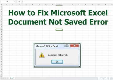 Restore Excel Document Not Saved