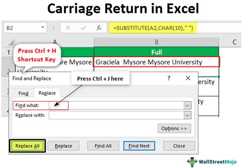 Return Carriage In Excel