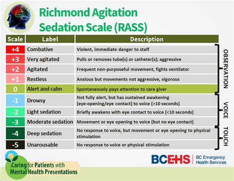 Richmond Agitation Sedation Scale The Richmond Agitation Sedation