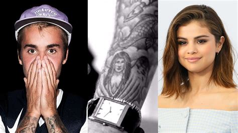 Selena Gomez Reacts To Justin Bieber S Tattoo Covered Body Youtube