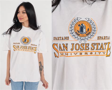 Sjsu T Shirt 90S San Jose State University Shirt California Etsy