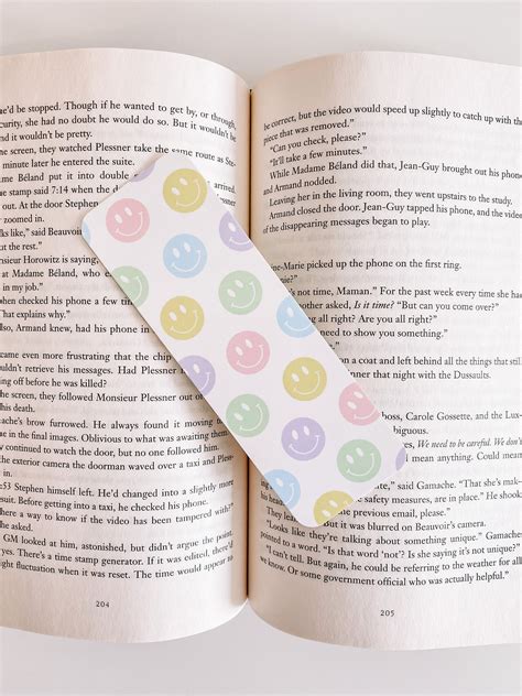 Smiley Face Bookmark Cute Book Mark Smile Face Book Etsy Canada