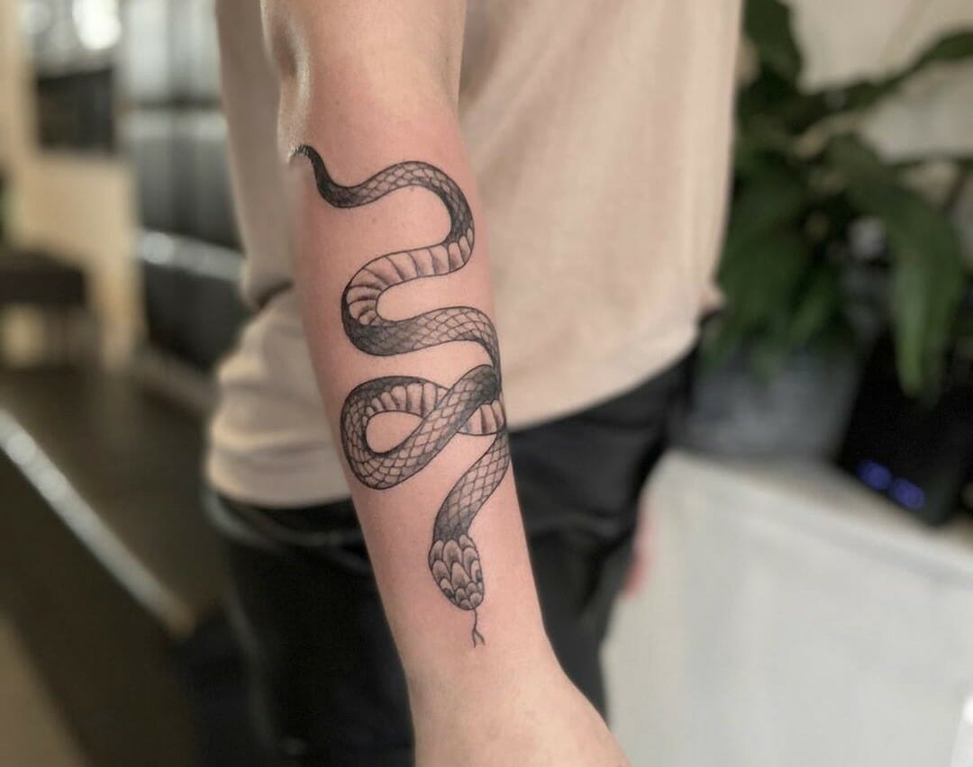 Snake Tattoo Lower Arm