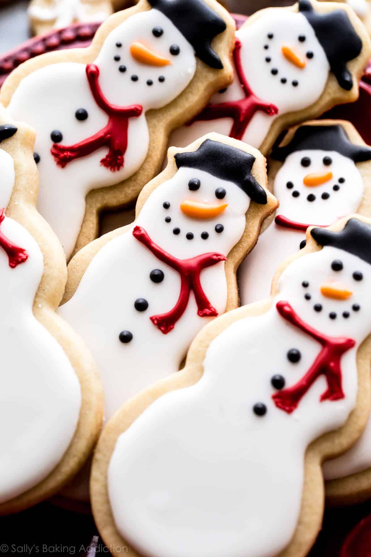 Snowman Sugar Cookies Sally S Baking Addiction